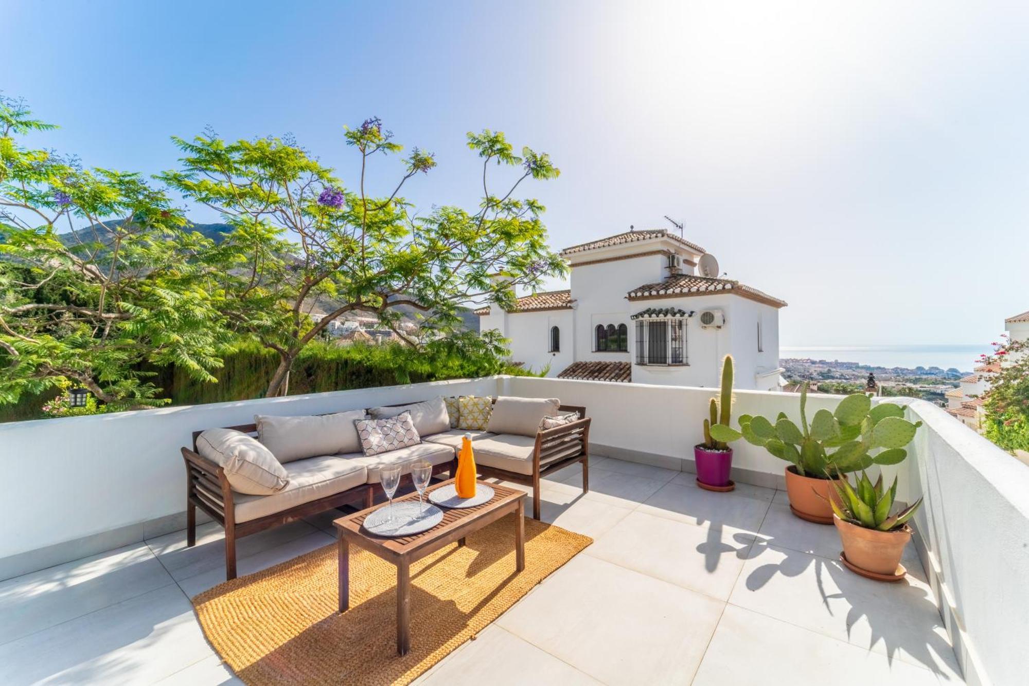 A Terrace With Sea View, 2 Bedrooms Apartment In Benalmadena Luaran gambar